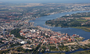 Hochzeit in Rostock - Luftaufnahme