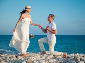 Heiratsantrag am Meer 